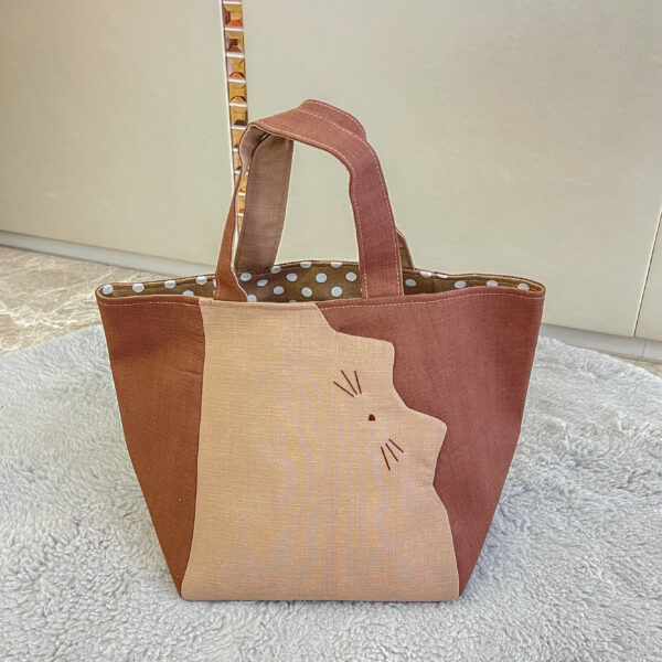 躲貓貓手提袋-晚霞粉貓 躲貓貓手提袋/六色可選